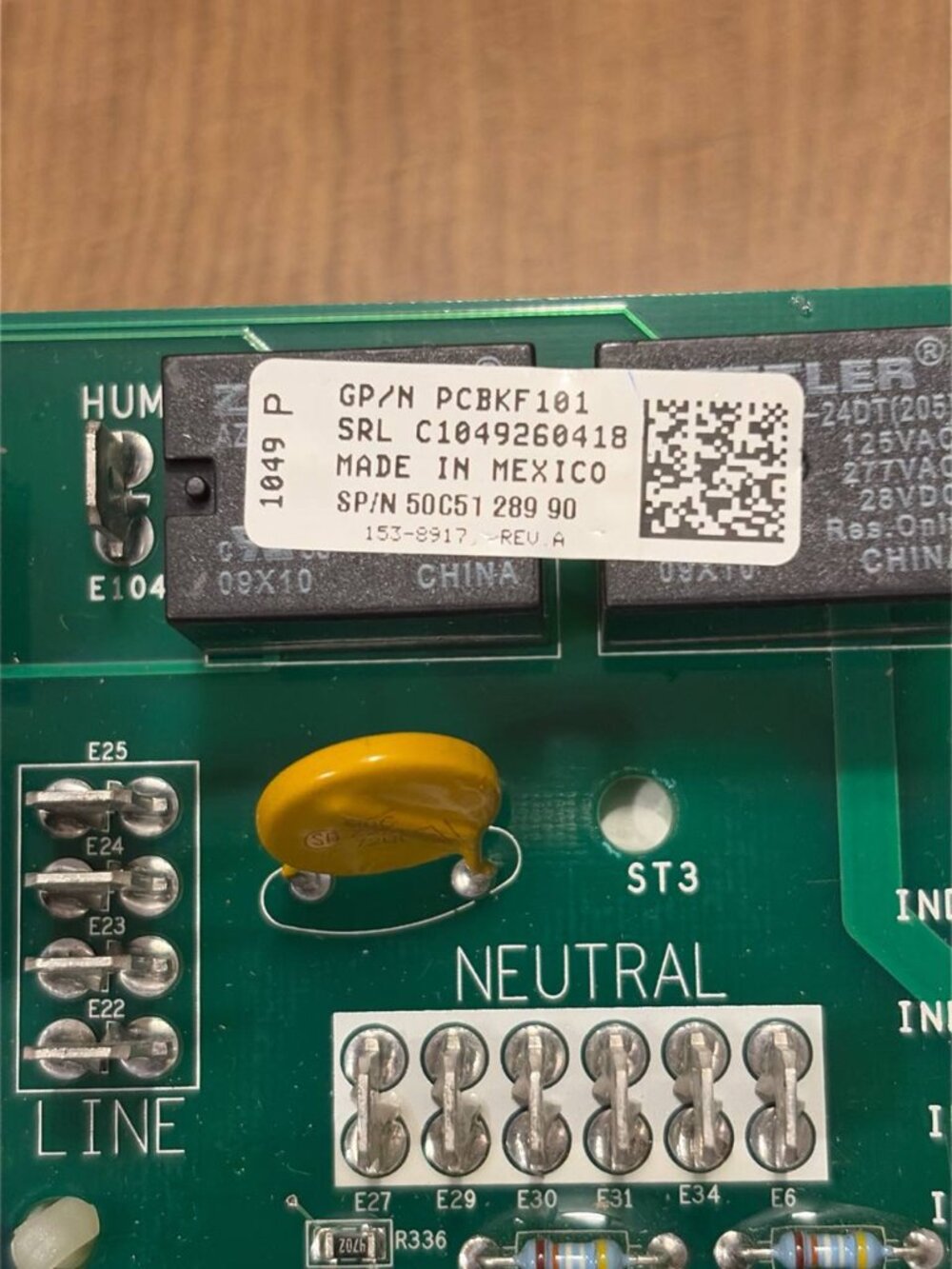 PCBKF101 Furnace Control Circuit Board 50C51-289 OPEN BOX
